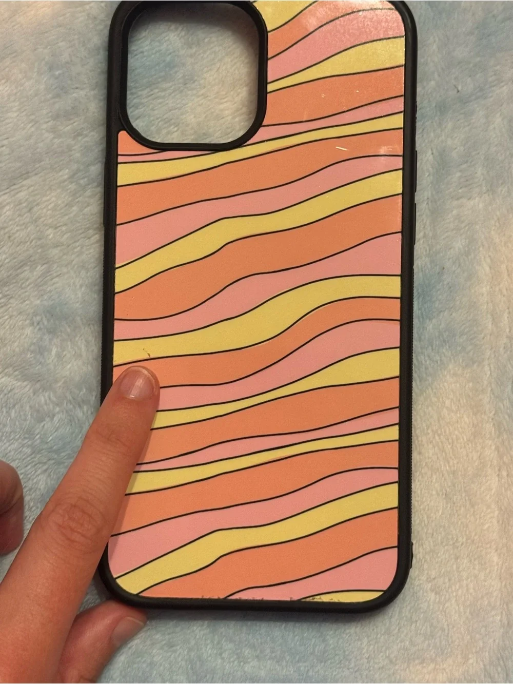 Pink, Yellow, & Orange Wave Pattern 12 Pro Max Case